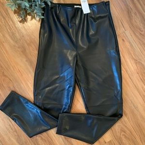 ~NWT Abercrombie & Fitch Vegan Leather Black Pants~